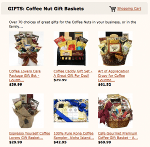 Coffee Nut Hut Gift Baskets