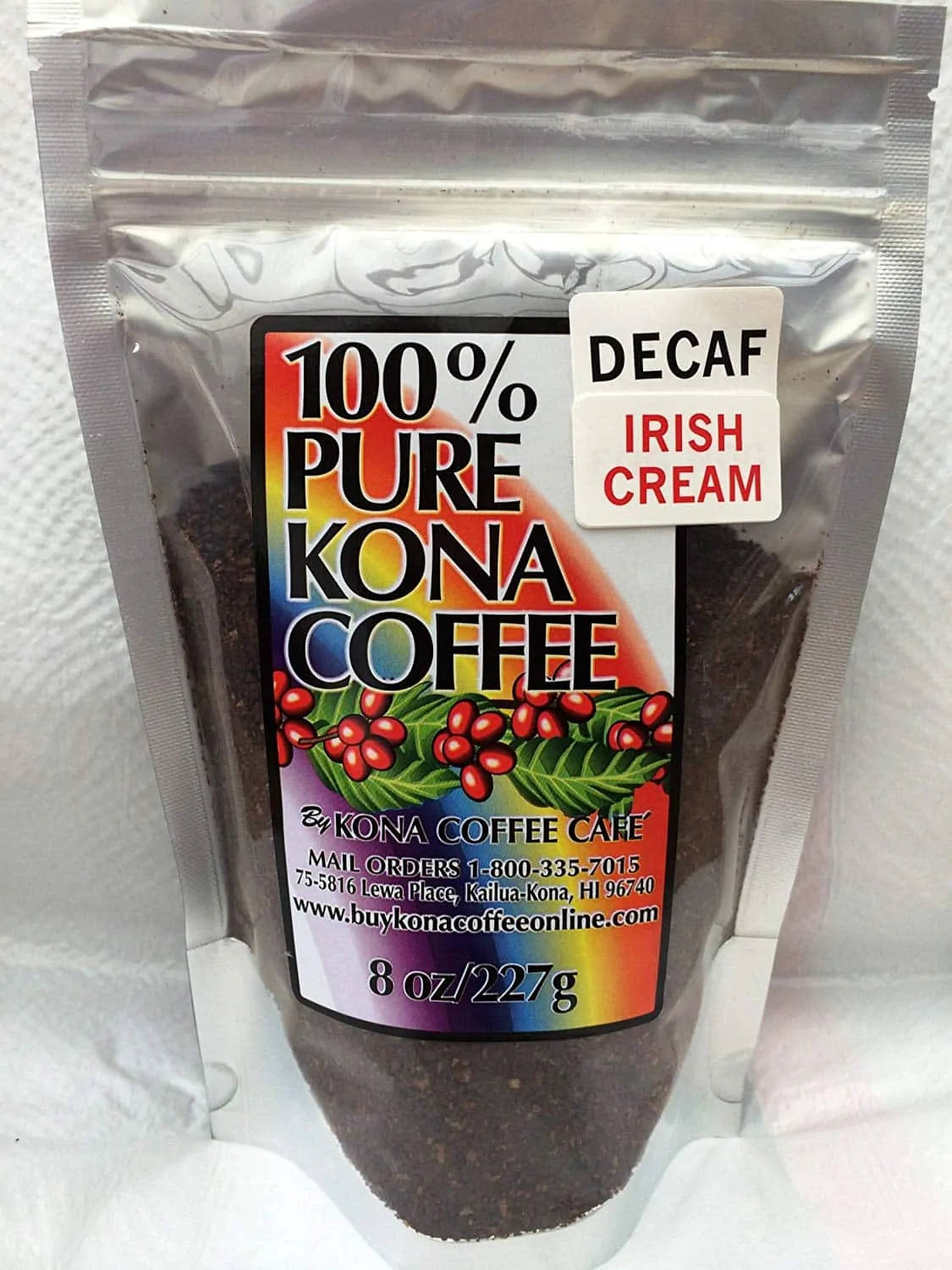 Decaf Kona Coffee, Irish Cream Flavored